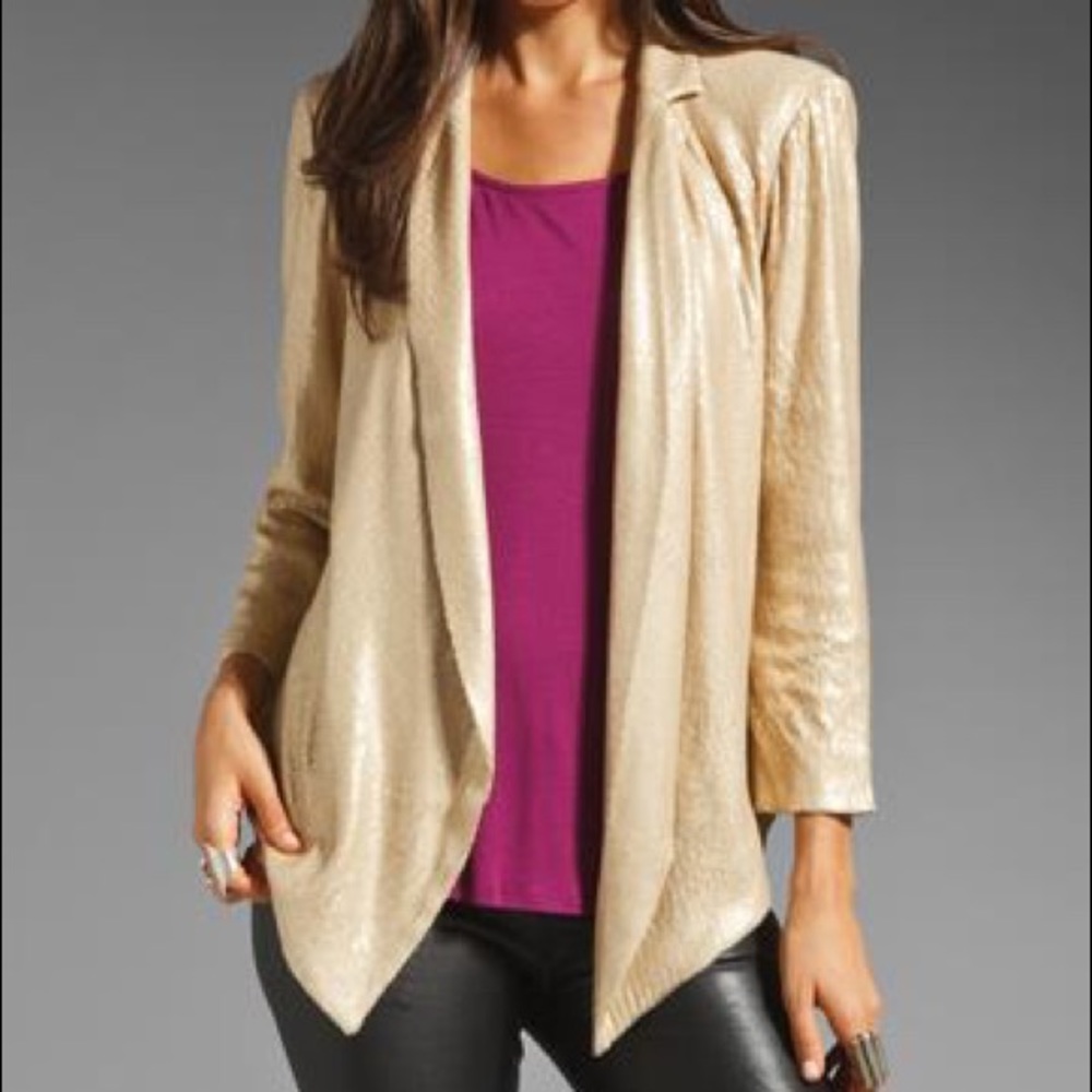 Ella Moss Gold Sequin Blazer